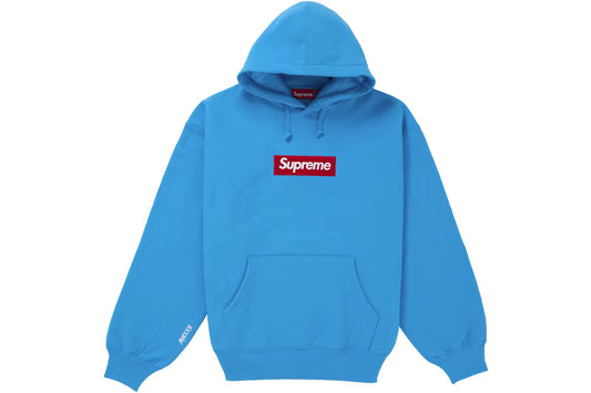 Supreme Box Logo Hooded Sweatshirt (FW25) Cyan