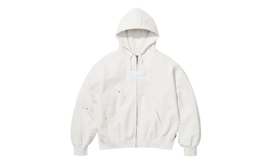 Supreme MM6 Maison Margiela Box Logo Zip Up Hooded Sweatshirt White
