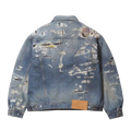 Supreme MM6 Maison Margiela Distressed Selvedge Denim Trucker Jacket Blue