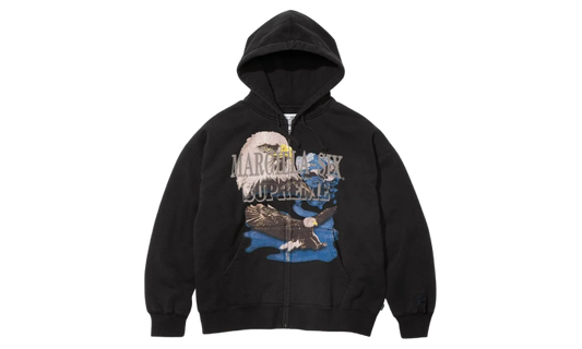 Supreme MM6 Maison Margiela Eagle Zip Up Hooded Sweatshirt Black