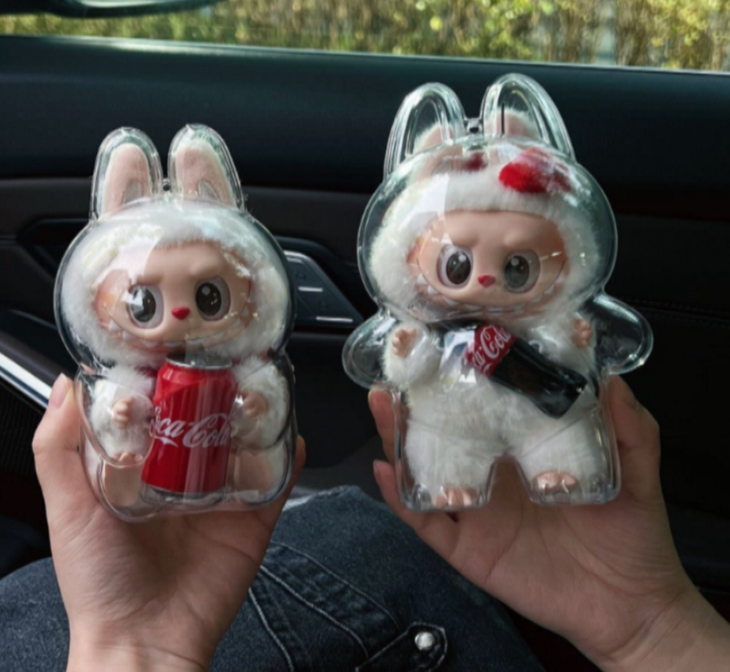 Labubu Doll Transparent Protective Cover  Macarons & Have a seat  & Coca Cola
