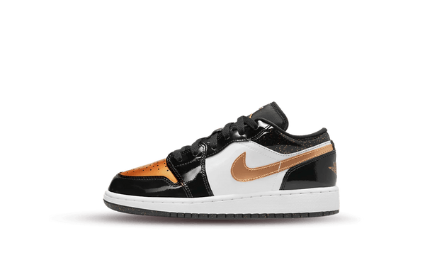 Jordan 1 low black and gold sales
