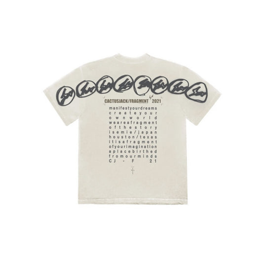 Travis Scott Cactus Jack For Fragment Manifest T-shirt White