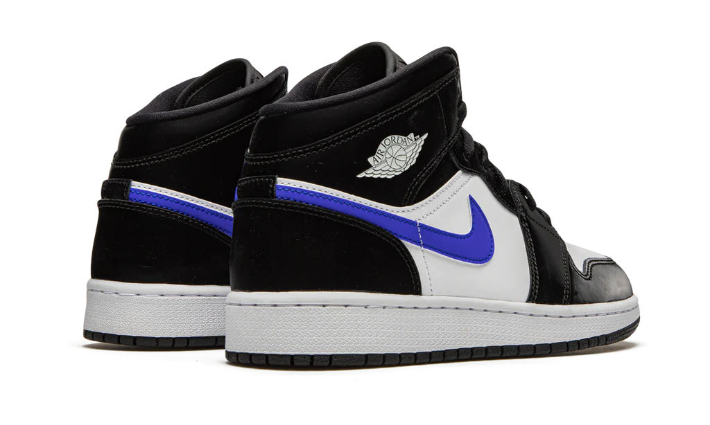 Air Jordan 1 Mid Black Racer Blue White (GS)