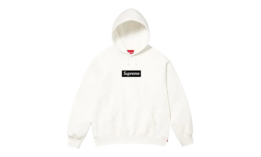 Supreme Paris Anniversary Box Logo Hoodie White
