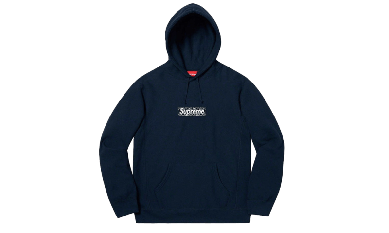 Supreme Bandana Box Logo Hooded Sweatshirt Navy