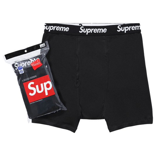 Supreme x Hanes Boxer Briefs (4 Pack) Black