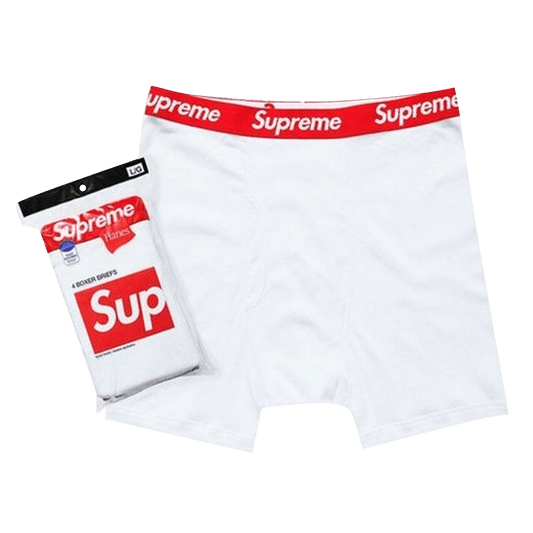 Supreme x Hanes Boxer Briefs (4 Pack) White