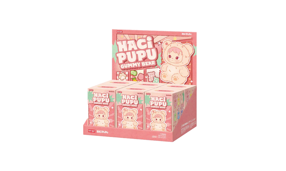 Pop Mart HACIPUPU Gummy Bear Series Vinyl Plush Pendant Sealed Case (6 Blind Box)