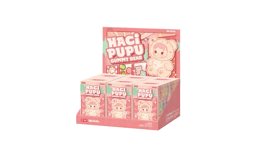 Pop Mart HACIPUPU Gummy Bear Series Vinyl Plush Pendant Sealed Case (6 Blind Box)