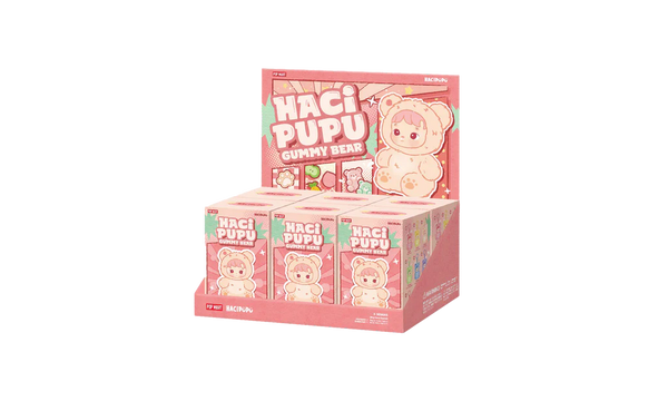 Pop Mart HACIPUPU Gummy Bear Series Vinyl Plush Pendant Sealed Case (6 Blind Box)