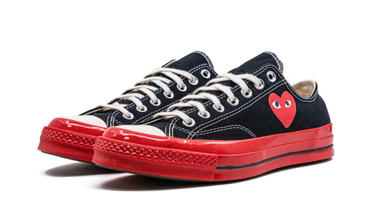 Converse Chuck Taylor All Star 70 Ox Comme des Garcons PLAY Black Red Midsole