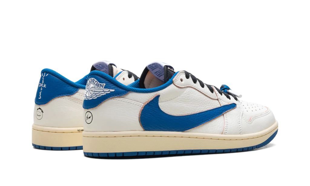 Air Jordan 1 Retro Low OG SP Fragment x Travis Scott Sail Military Blue
