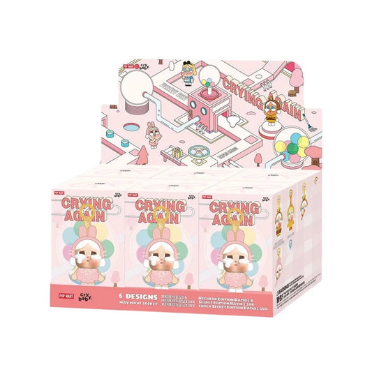 Pop Mart CryBaby Crying Again Series Vinyl Face Plush Sealed Case (6 Blind Box)