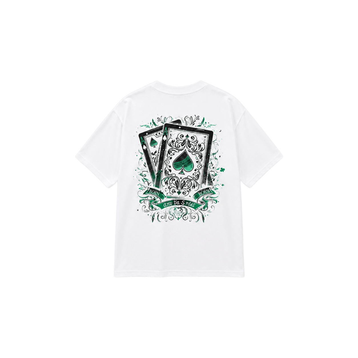NewKing Green Ace White Tee