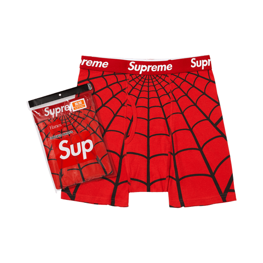 Supreme Hanes Spider-Man Boxer Briefs (2 Pack) Red