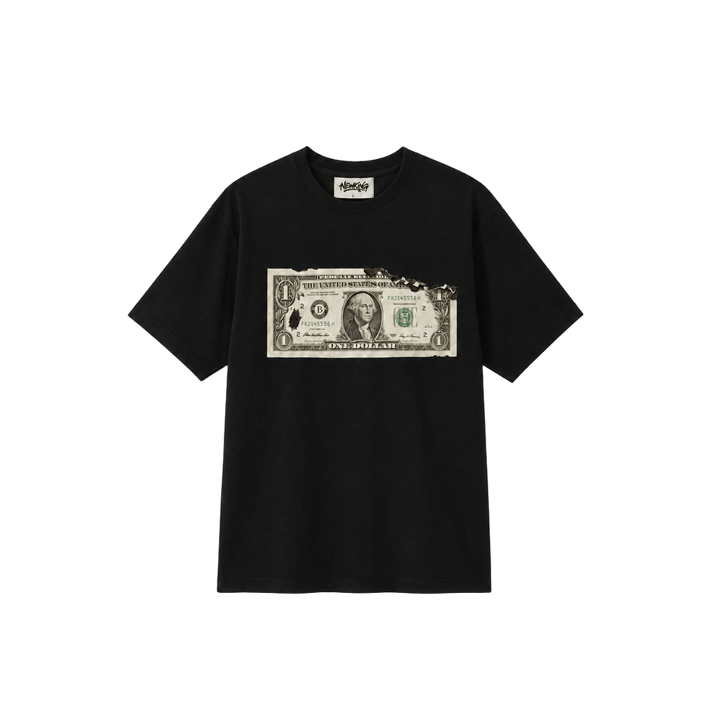 NewKing Burnt Dollar Black Tee