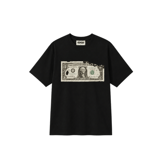 NewKing Burnt Dollar Black Tee