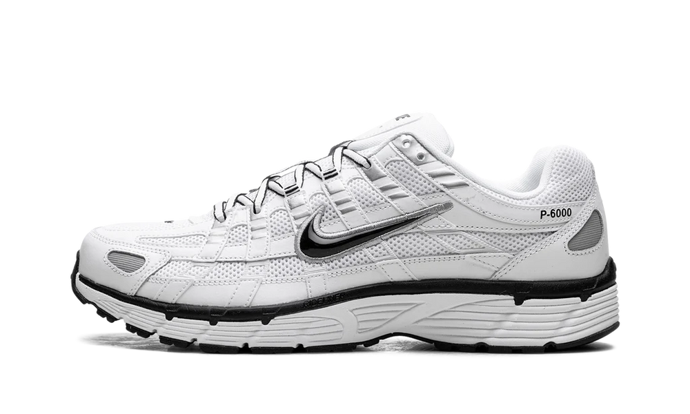Nike P-6000 White Metallic Silver Black