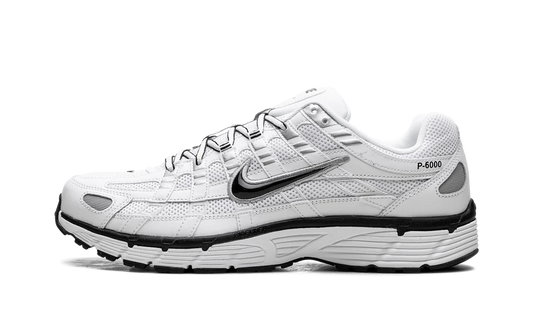 Nike P-6000 White Metallic Silver Black
