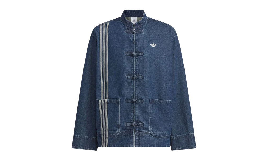 Adidas CTT Oversized Chinese Track Top 3.0 Gender Neutral Jacket (Asian Sizing) Medium Blue Denim