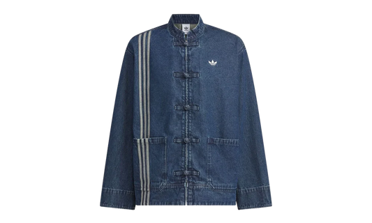 Adidas CTT Oversized Chinese Track Top 3.0 Gender Neutral Jacket (Asian Sizing) Medium Blue Denim