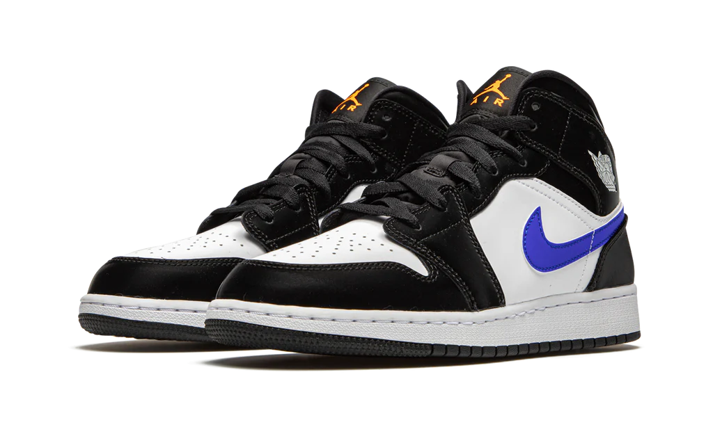 Air Jordan 1 Mid Black Racer Blue White (GS)