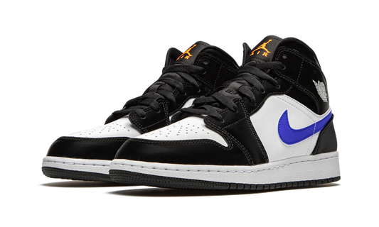 Air Jordan 1 Mid Black Racer Blue White (GS)