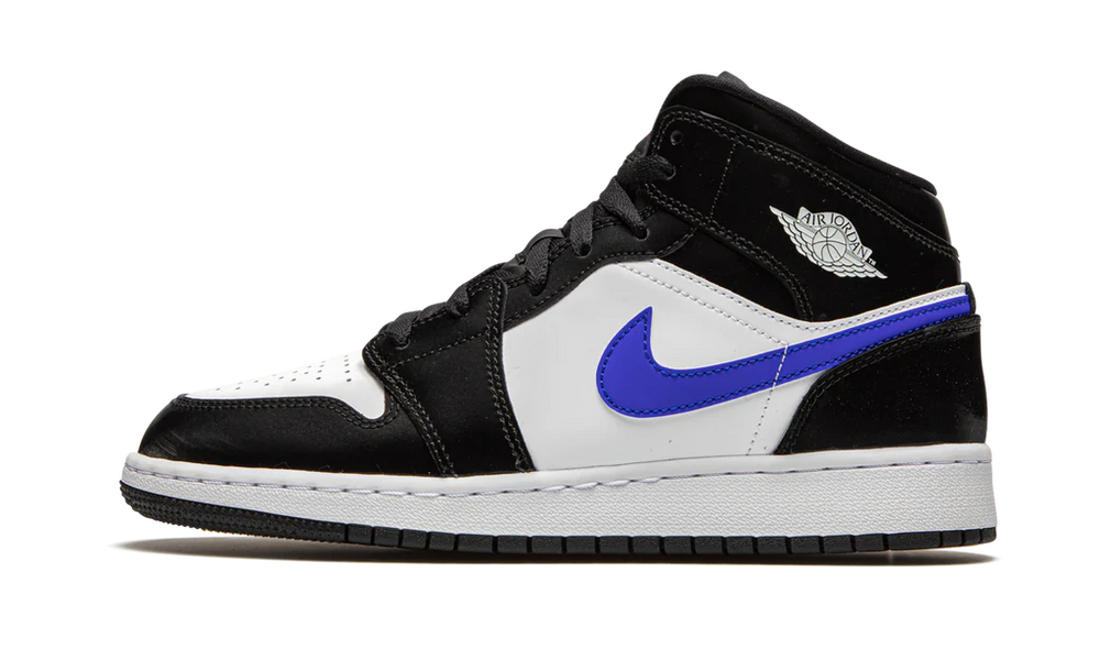 Air Jordan 1 Mid Black Racer Blue White (GS)
