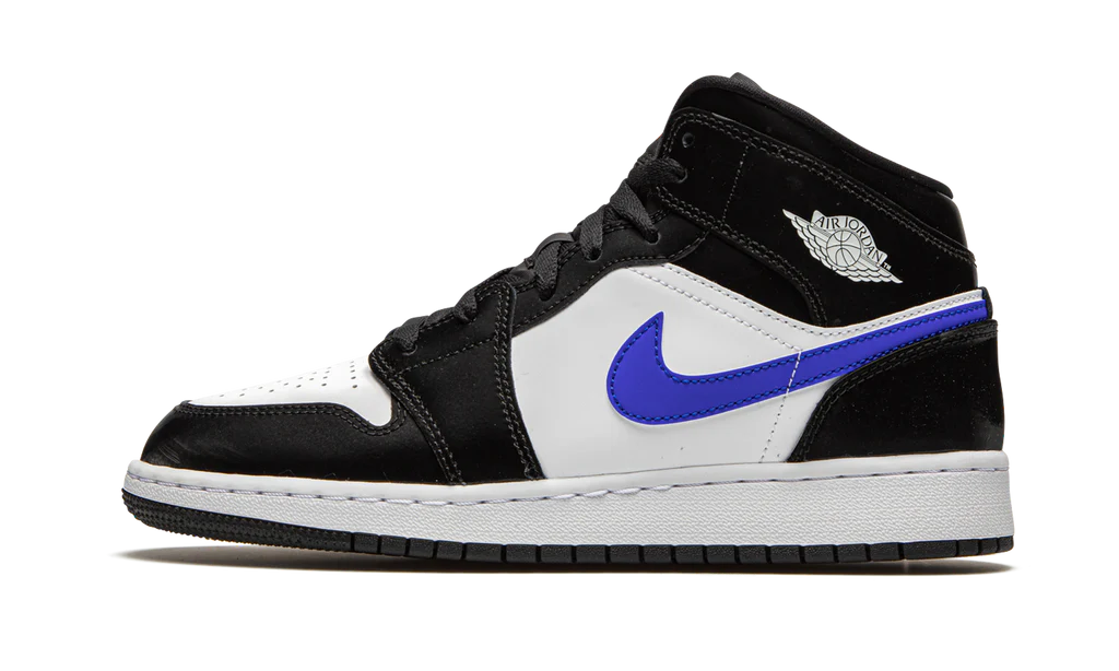 Air Jordan 1 Mid Black Racer Blue White (GS)