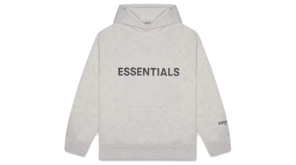 Fear of God Essentials Pullover Hoodie Applique Logo Heather Oatmeal