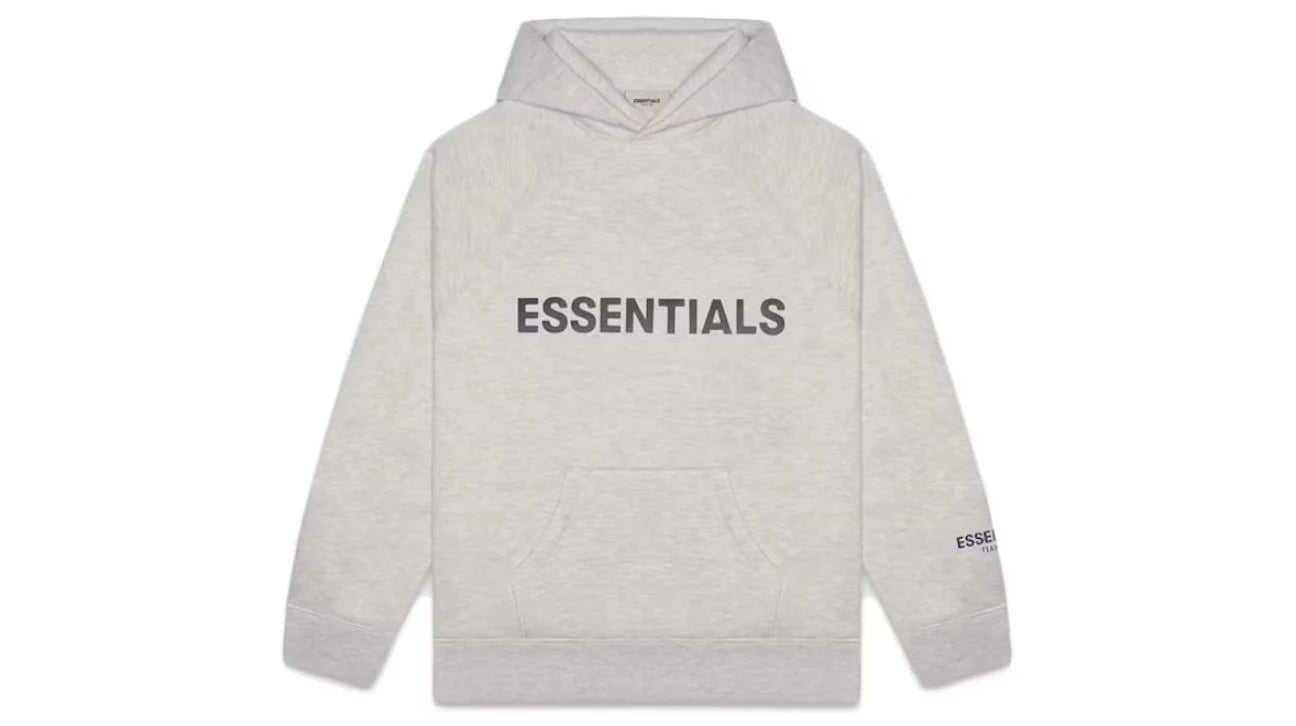 Fear of God Essentials Pullover Hoodie Applique Logo Heather Oatmeal