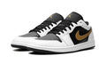 Air Jordan 1 Low White Black Metallic Gold Swoosh