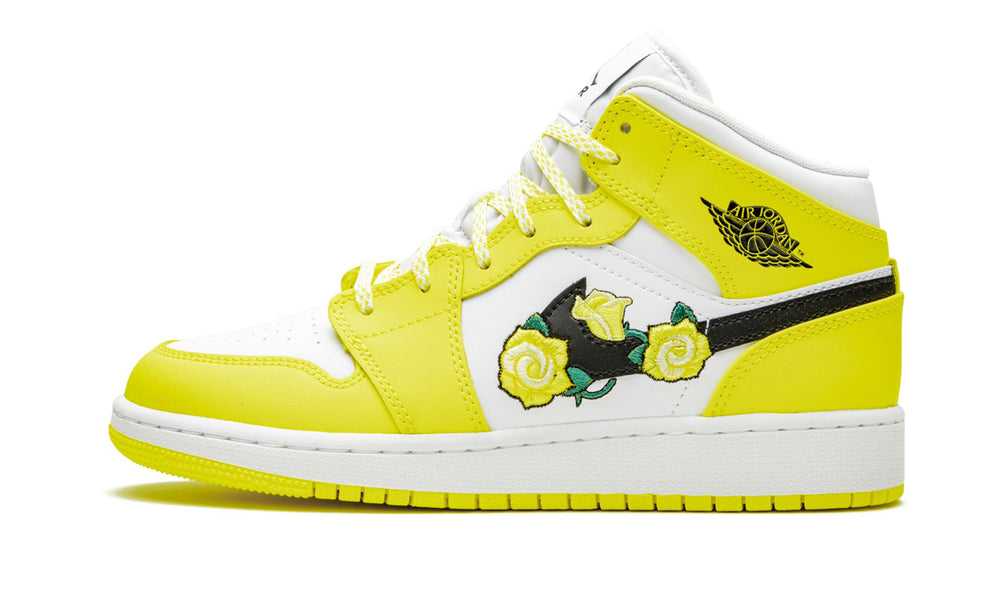 Air Jordan 1 Mid Dynamic Yellow Floral (GS)