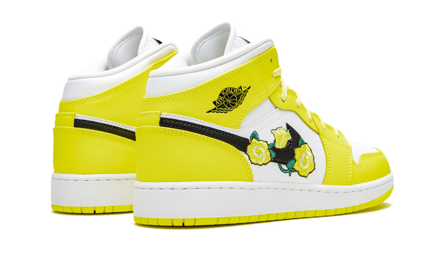 Air Jordan 1 Mid Dynamic Yellow Floral (GS)