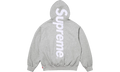 Supreme Satin Appliqué Hooded Sweatshirt (FW25) Heather Grey