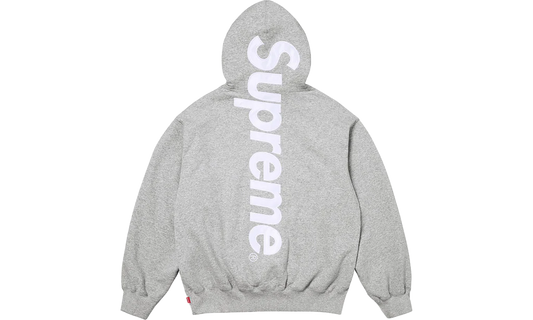 Supreme Satin Appliqué Hooded Sweatshirt (FW25) Heather Grey