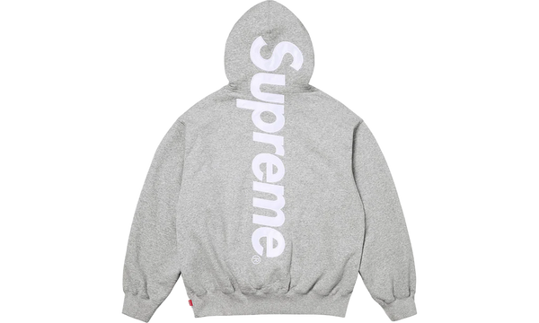 Supreme Satin Appliqué Hooded Sweatshirt (FW25) Heather Grey