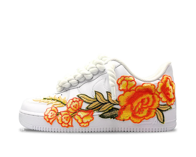 Nike Air Force 1 Low ‘07 White / Orange Rose Rope Laces