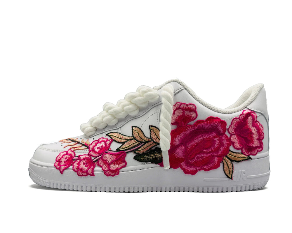 Nike Air Force 1 Low ‘07 White / Pink Rose Rope Laces