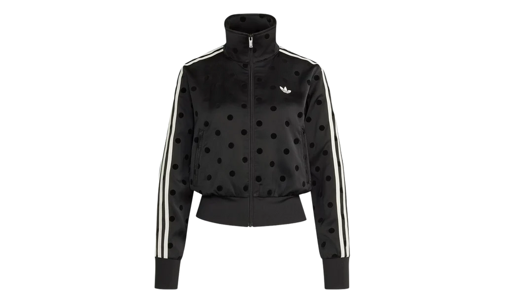 Adidas Women's Satin Polka Dots TT Track Jacket Black