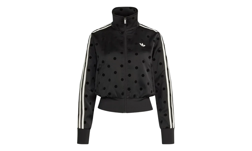 Adidas Women's Satin Polka Dots TT Track Jacket Black