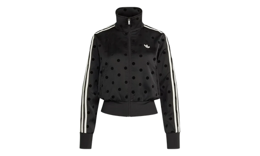 Adidas Women's Satin Polka Dots TT Track Jacket Black