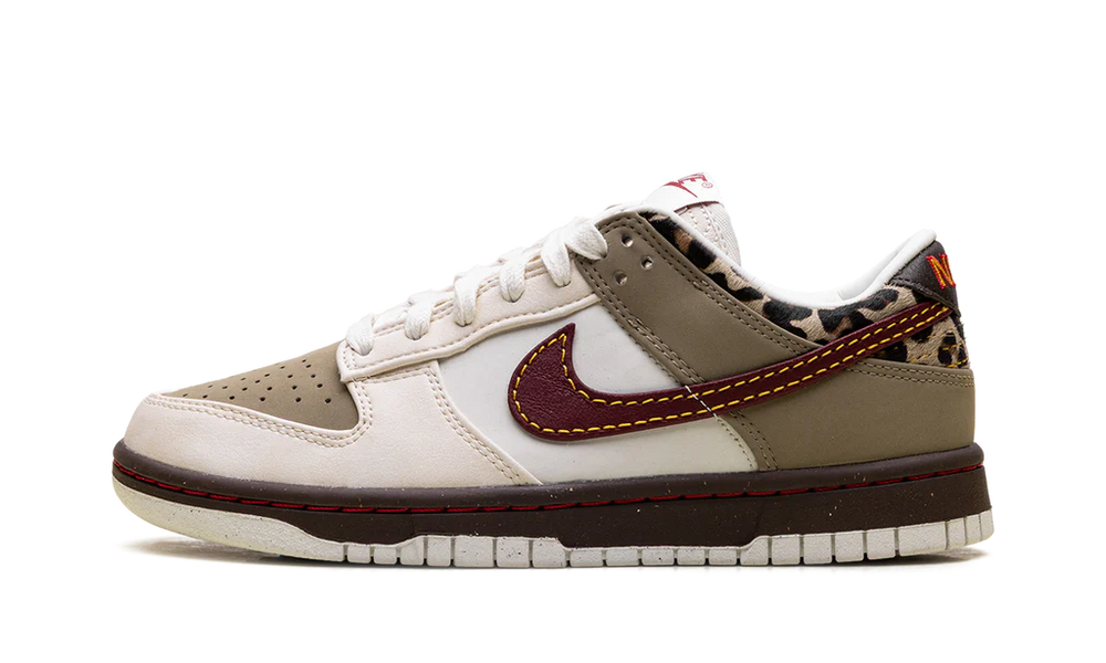 Nike Dunk Low Retro Khaki Team Red Pearl White