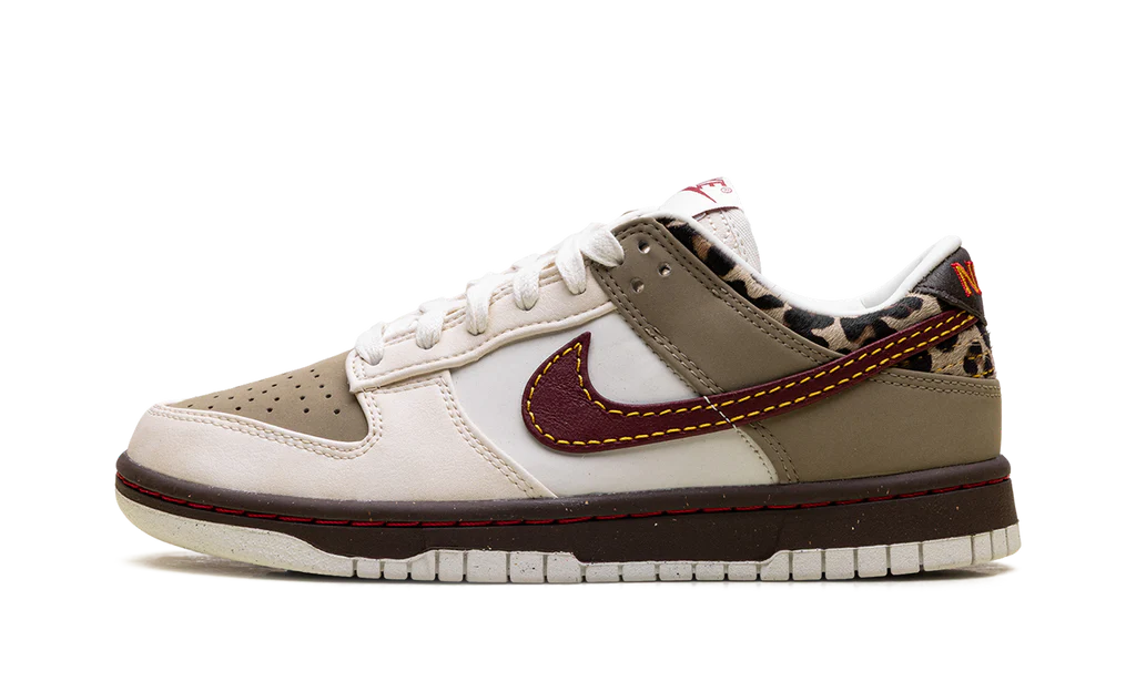 Nike Dunk Low Retro Khaki Team Red Pearl White