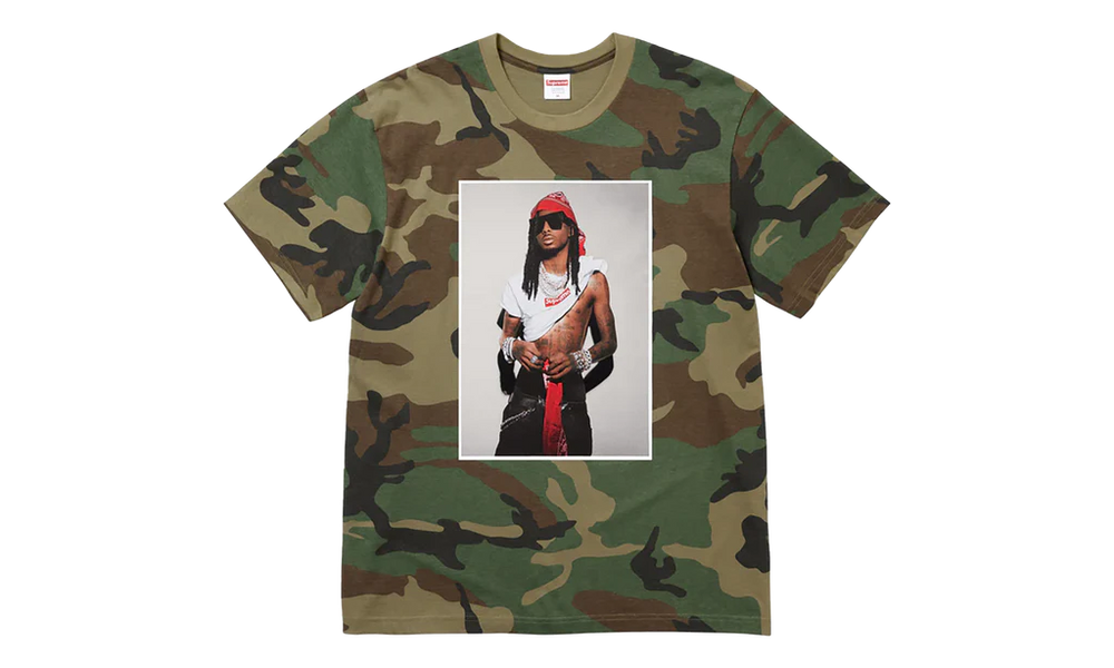 Supreme Playboi Carti Tee Woodland Camo