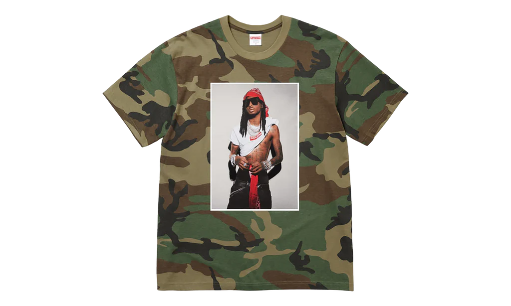 Supreme Playboi Carti Tee Woodland Camo