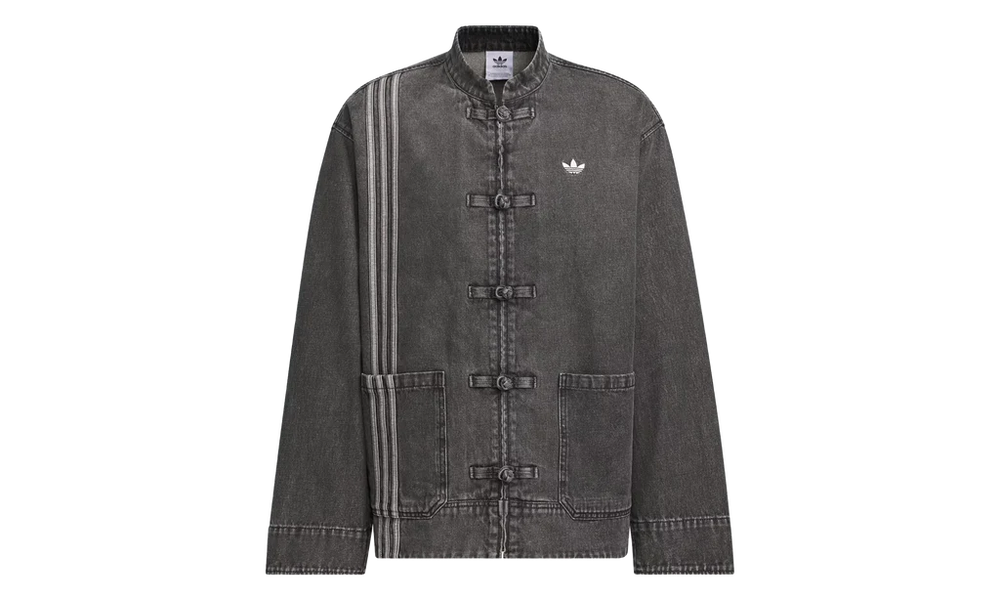 Adidas CTT Oversized Chinese Track Top 3.0 Gender Neutral Jacket (Asia Sizing) Medium Black Denim