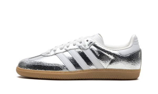 Adidas Samba OG Silver Metallic Cracked Leather (Women's)