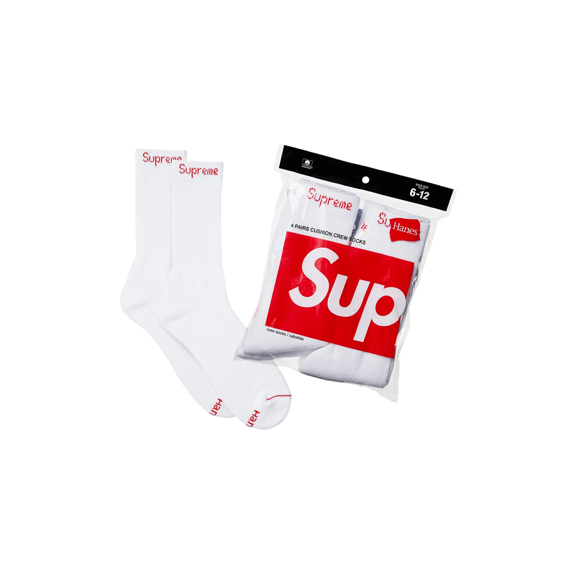 Supreme x Hanes Crew Socks (4 Pack)